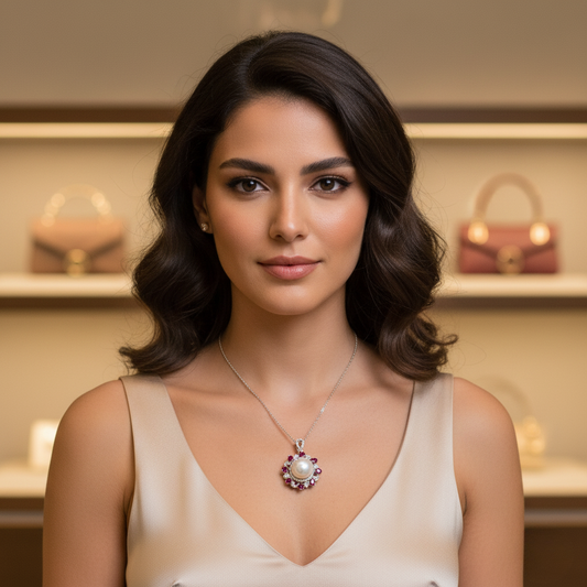 Diamond Titanium Long Necklace