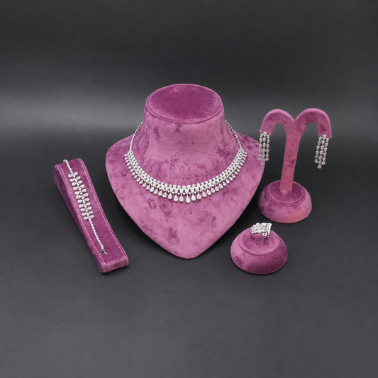 Majestic Multi-Row Teardrop Jewelry Set