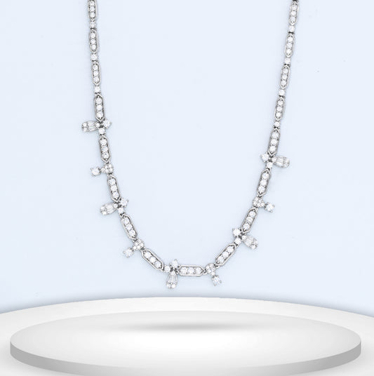 Diamond Titanium Long Necklace