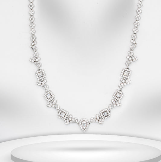 Diamond Titanium Long Necklace