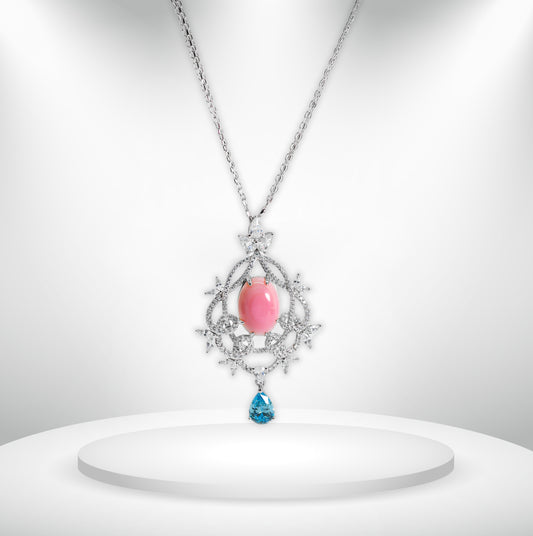 Diamond Titanium Long Necklace