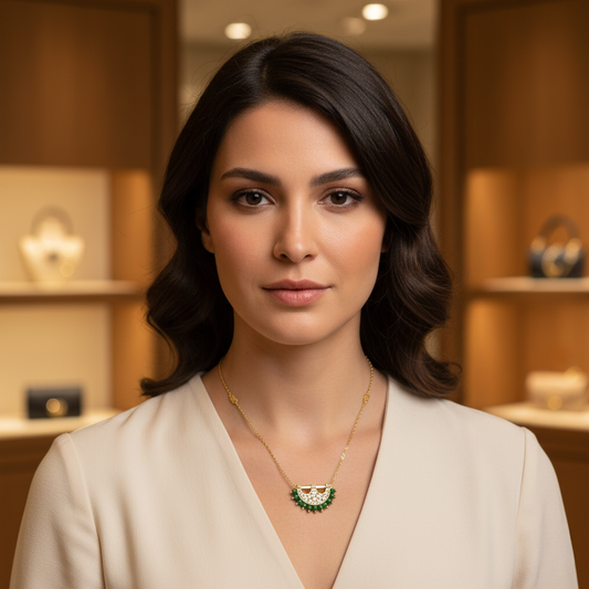 Diamond Titanium Long Necklace