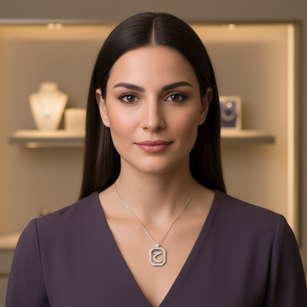 Diamond Titanium Long Necklace