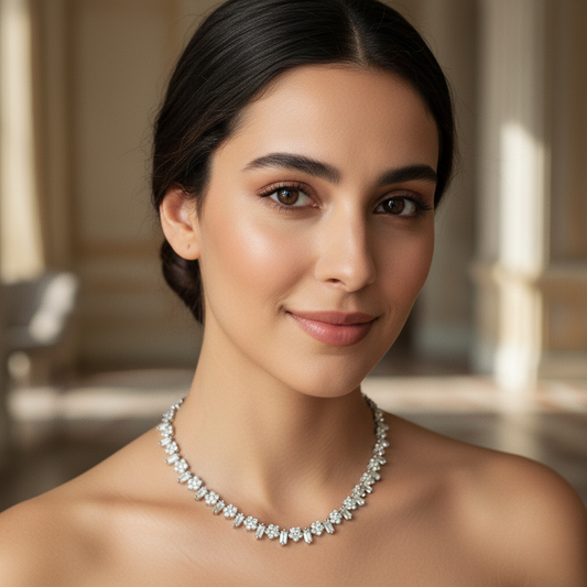 Diamond Titanium Long Necklace