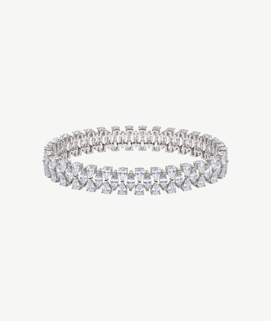 MARQUISE SILVER BANGLE | سوار فضة ماركيز