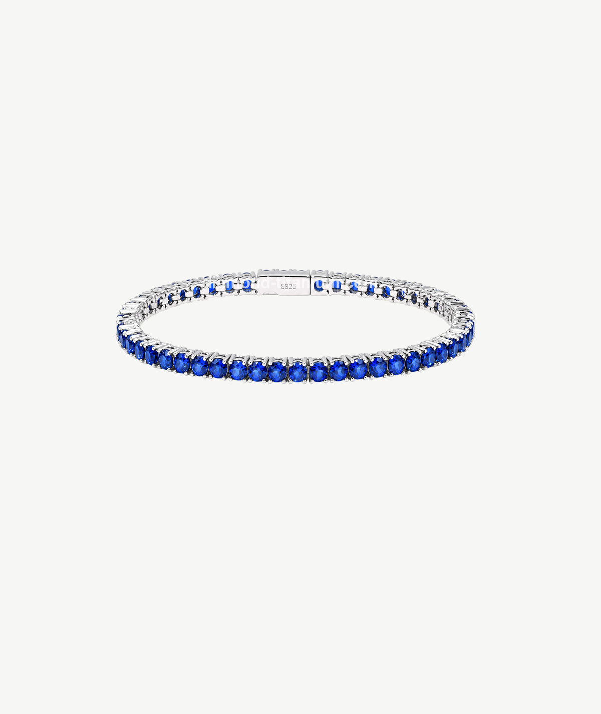 BLUE SAPPHIRE SILVER BRACELET | سوار فضة بلون الياقوت الأزرق