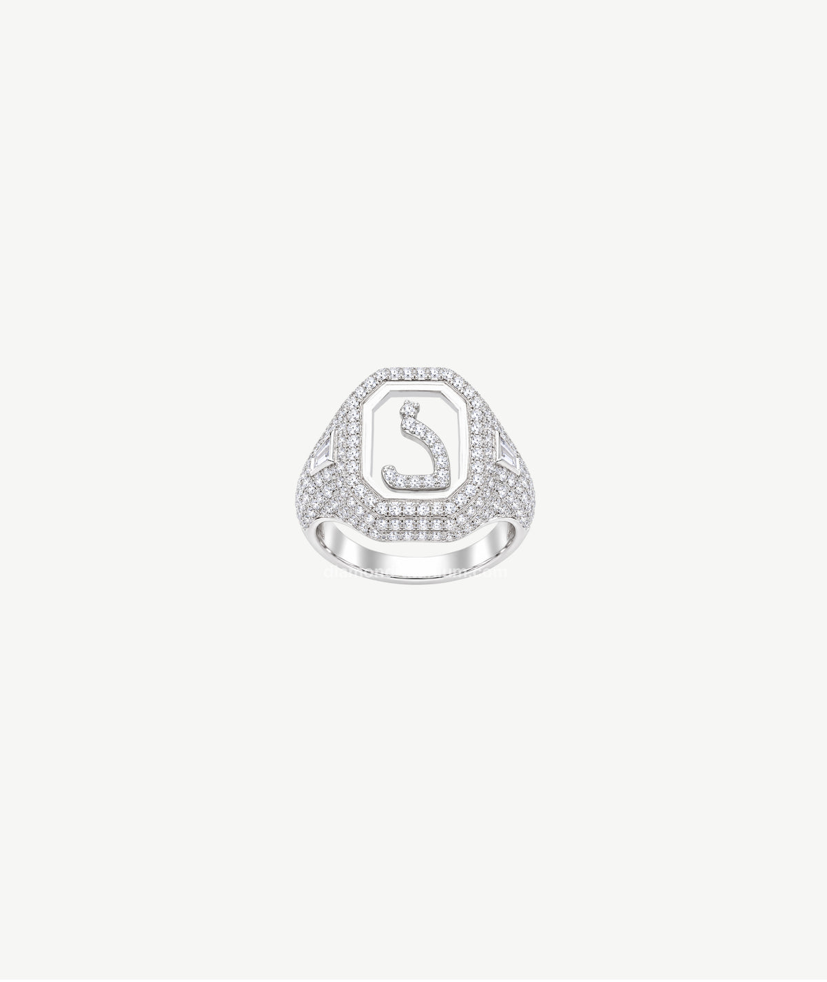 LETTER SILVER RING | خاتم فضة بتصميم حرف