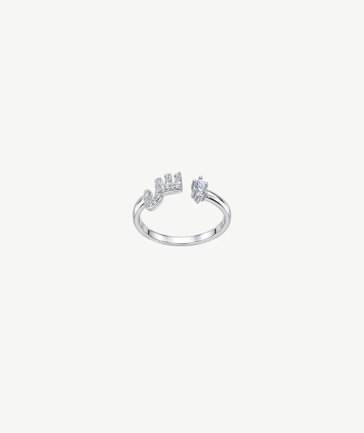 LETTER SILVER RING | خاتم فضة بتصميم حرف
