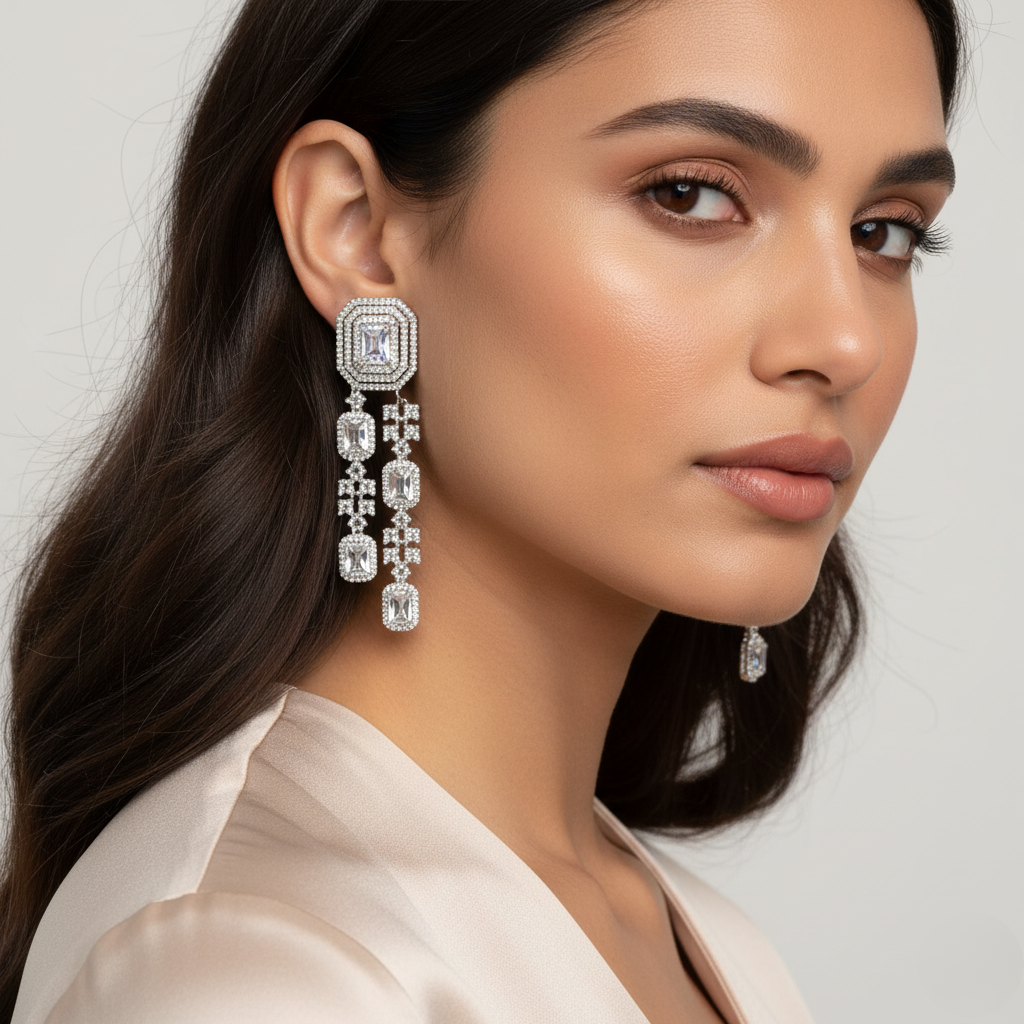 Diamond Titanium Earring