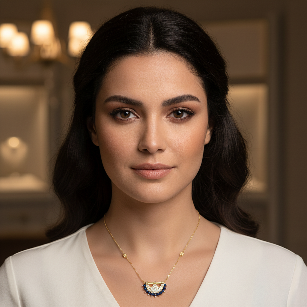 Diamond Titanium Long Necklace