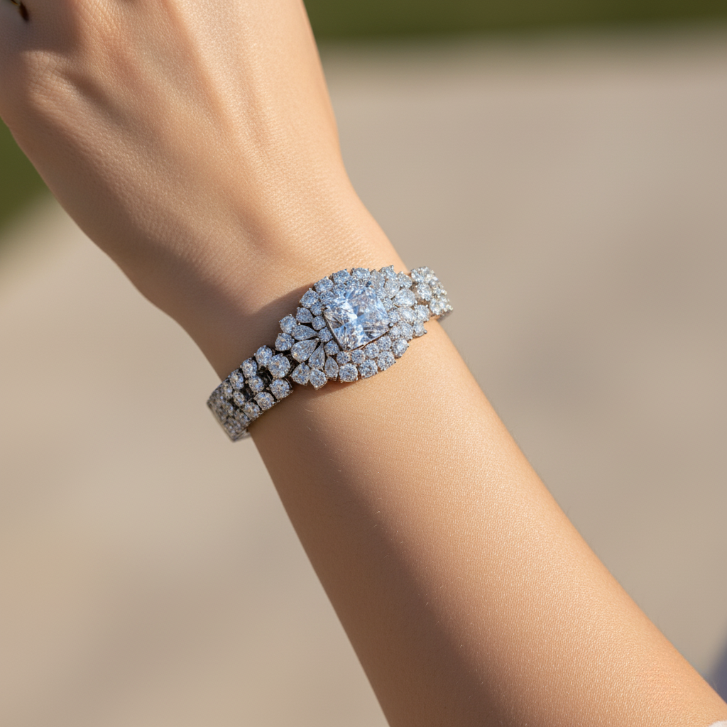 Diamond Titanium Bracelet