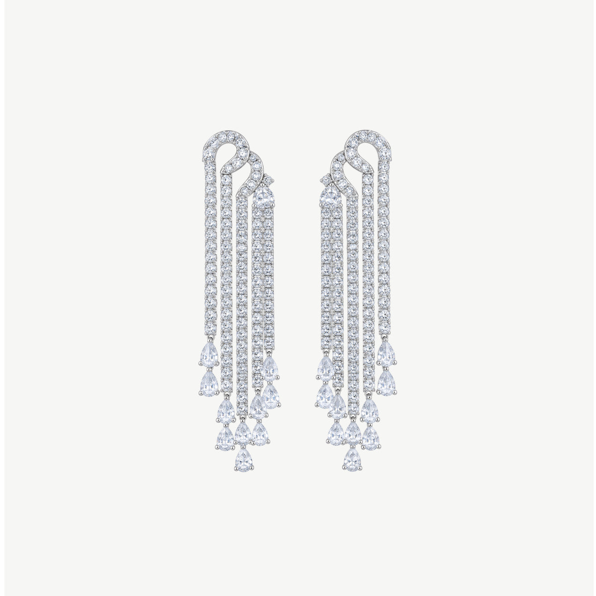 SILVER TASSEL DROP EARRINGS | أقراط فضة متدلية بتصميم شرّابات