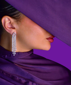 SILVER TASSEL DROP EARRINGS | أقراط فضة متدلية بتصميم شرّابات
