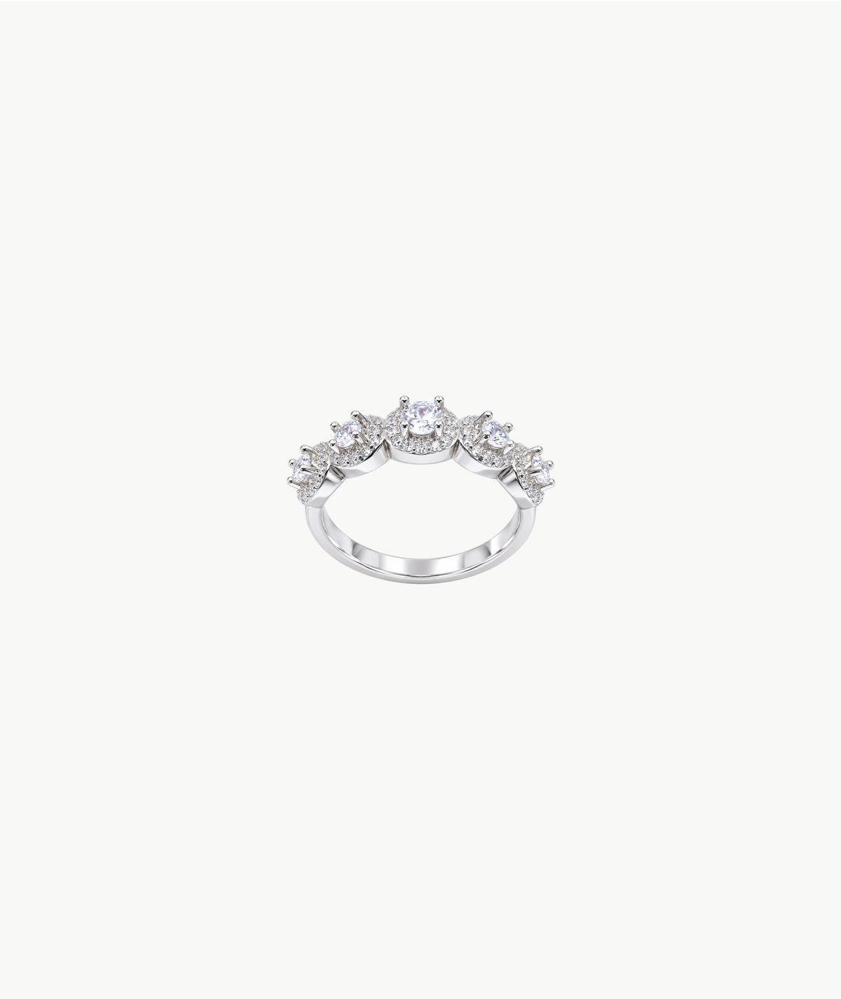 SILVER FIVE STONE RING | خاتم فضة بخمس أحجار