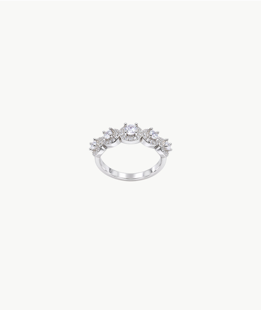 SILVER FIVE STONE RING | خاتم فضة بخمس أحجار