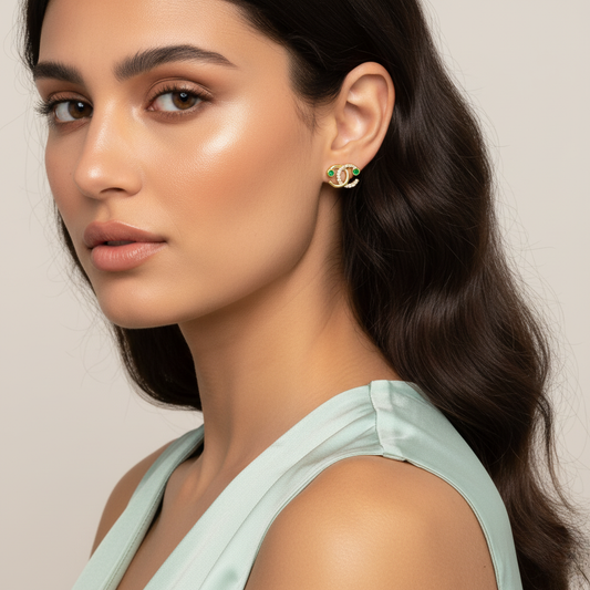 Diamond Titanium Earring