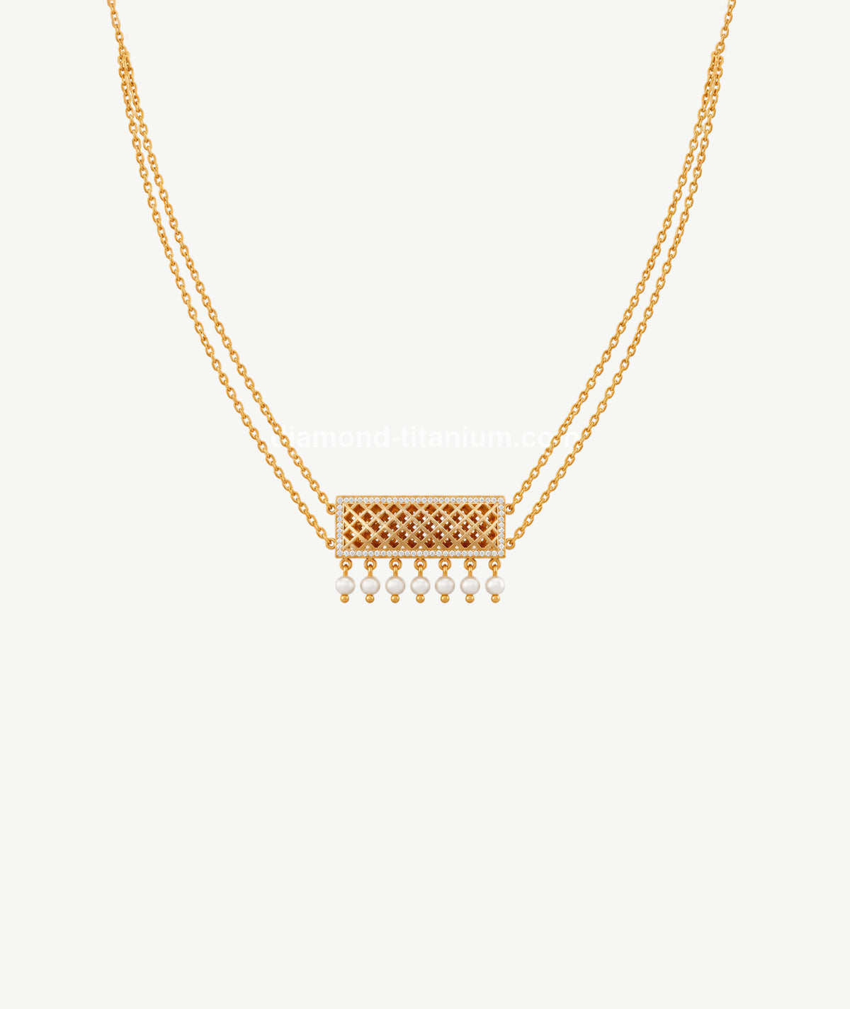 PEARL SILVER NECKLACE | عقد فضة باللؤلؤ