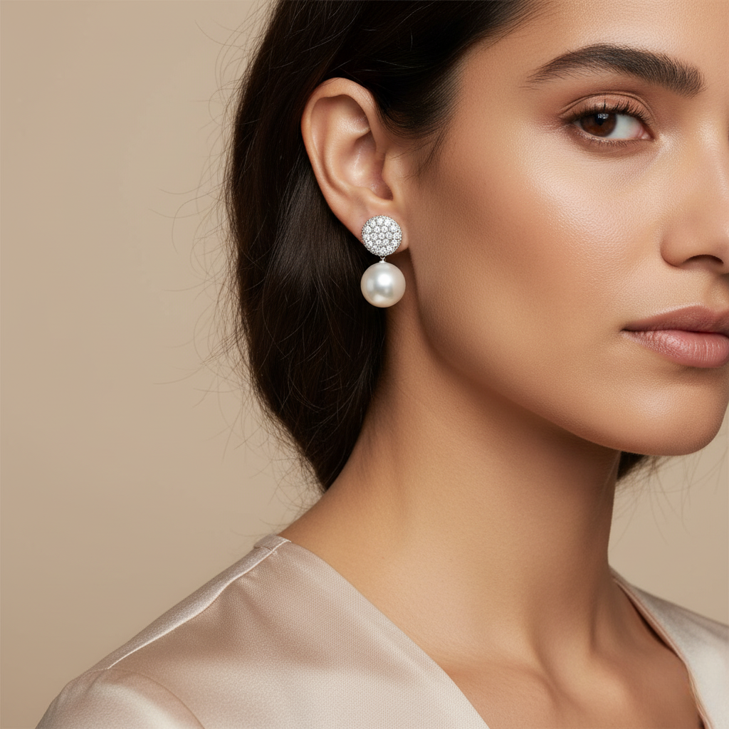 Diamond Titanium Earring