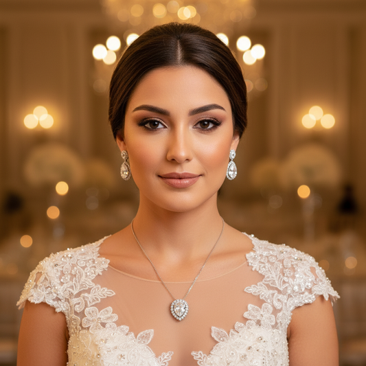 Diamond Titanium Wedding Set