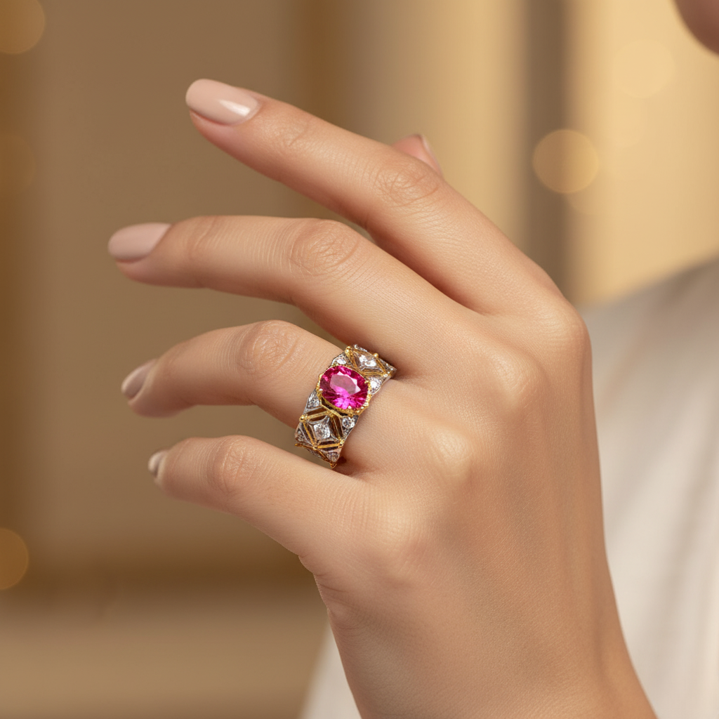 Diamond Titanium Ring