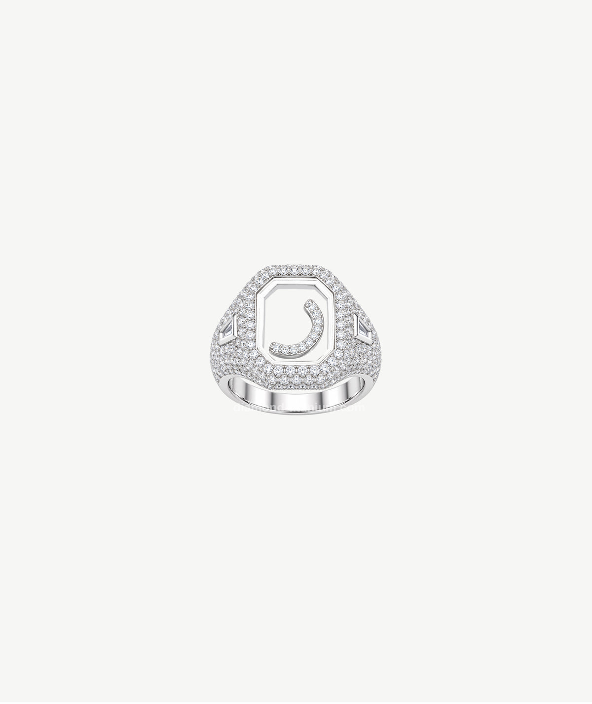 LETTER SILVER RING | خاتم فضة بتصميم حرف