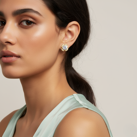 Diamond Titanium Earring