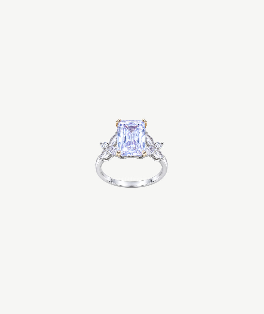 WHITE STONE SILVER RING | خاتم فضة بحجر أبيض