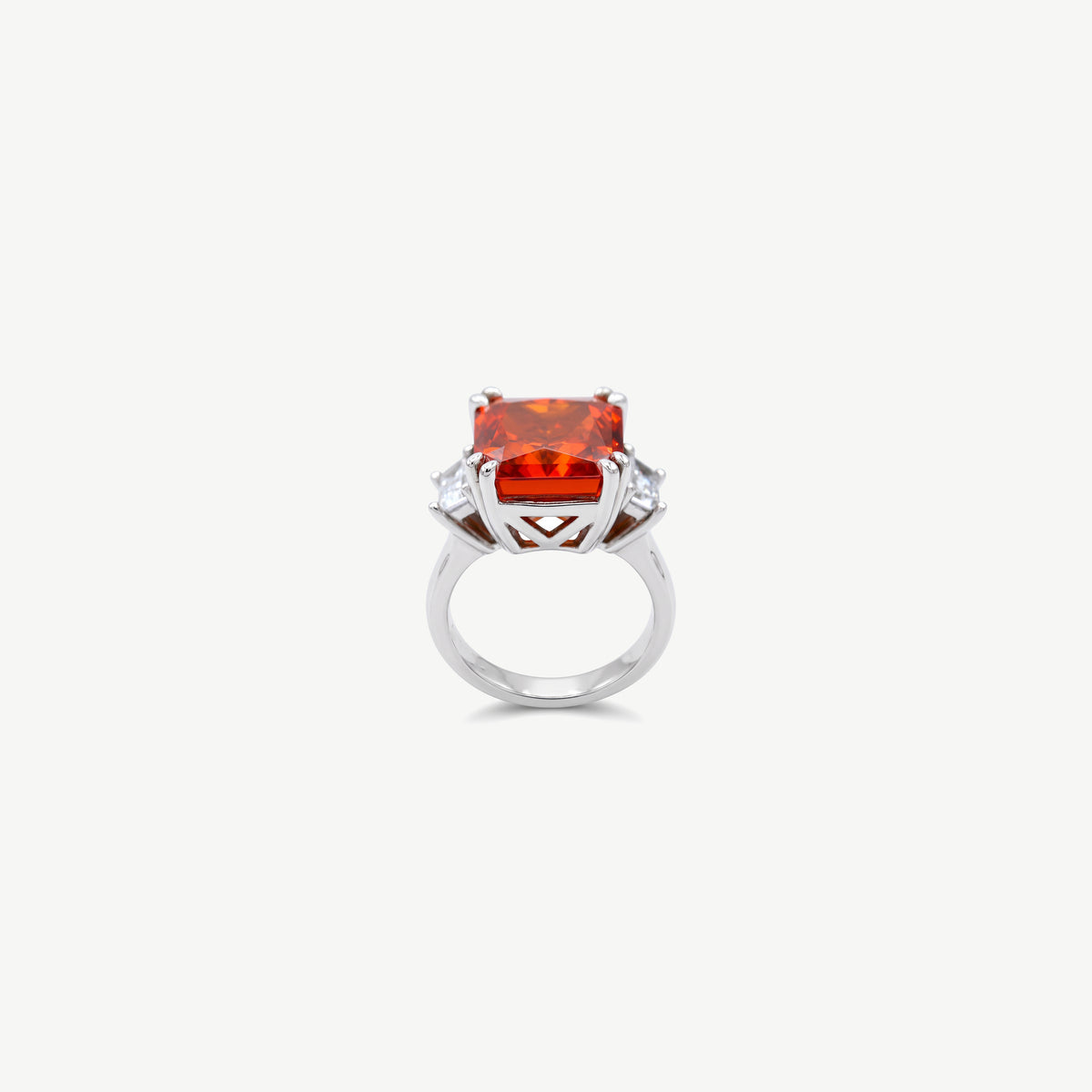RED SILVER RING | خاتم فضة بحجر أحمر