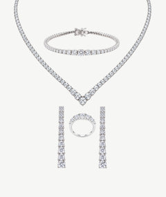 GRADUATED SILVER TENNIS SET | طقم تنس فضة متدرج
