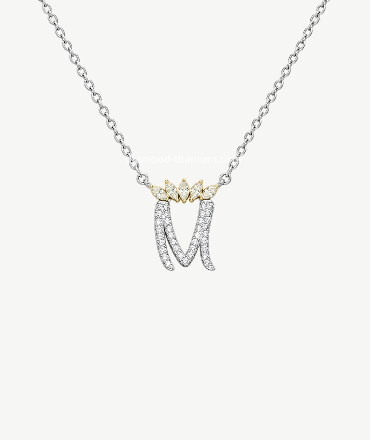 LETTER PENDANT SILVER NECKLACE | عقد فضة بتعليقة حرف