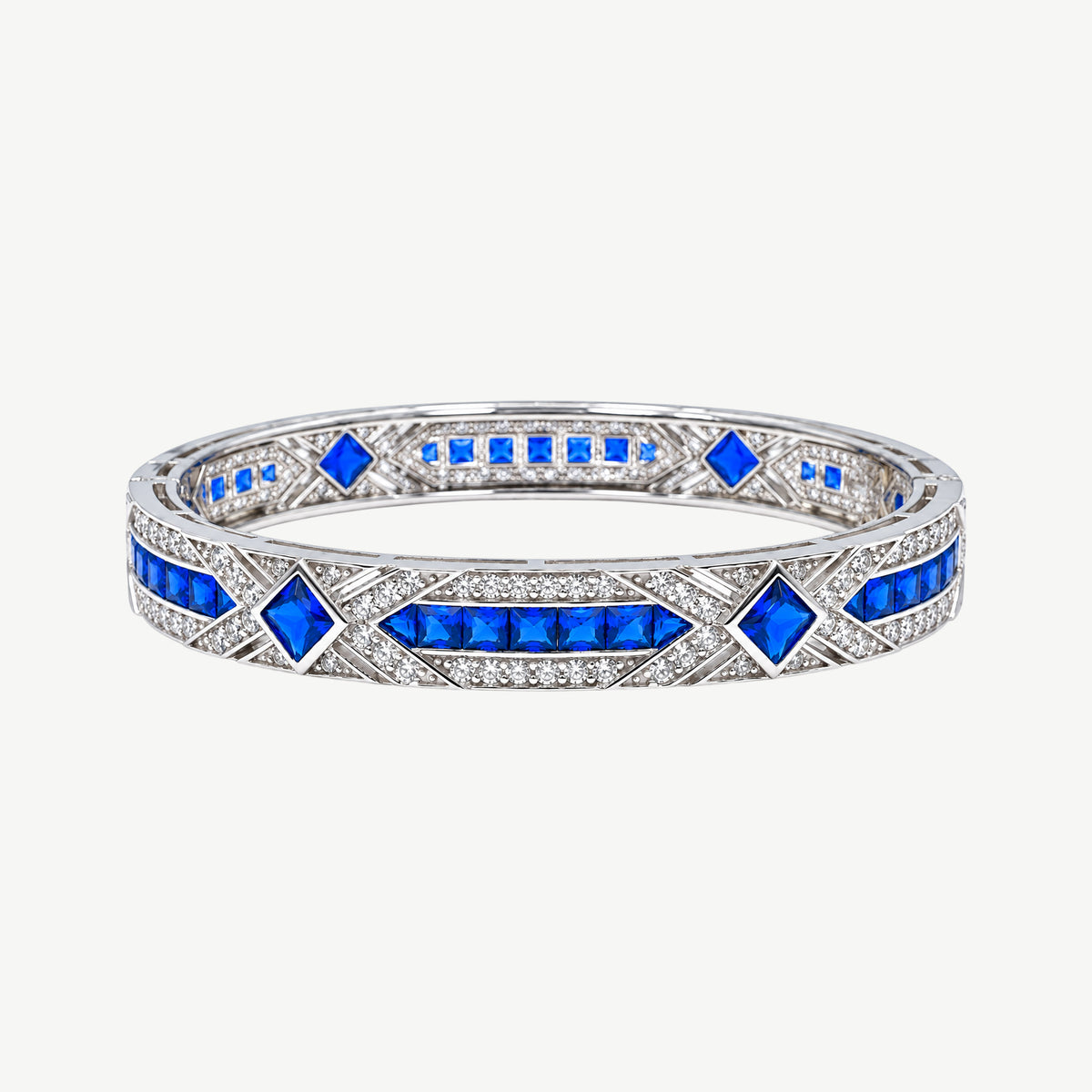 BLUE SILVER BRACELET | سوار فضة بأحجار زرقاء