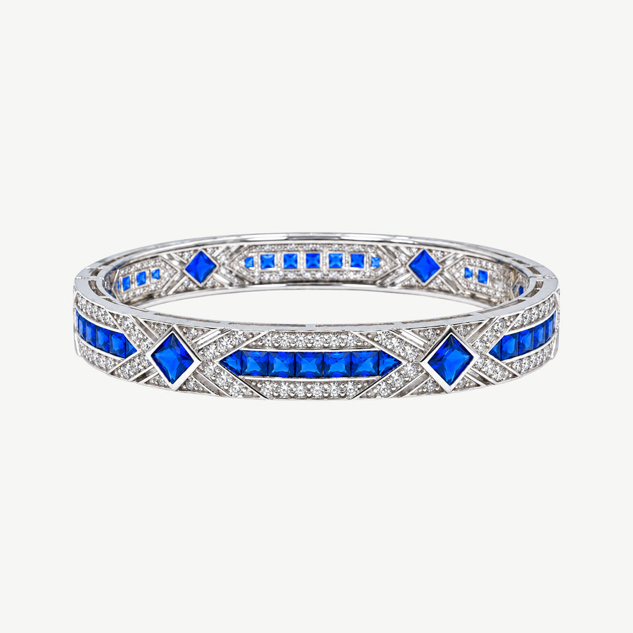 BLUE SILVER BRACELET | سوار فضة بأحجار زرقاء
