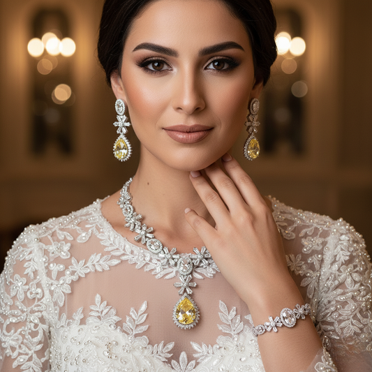 Diamond Titanium Wedding Set