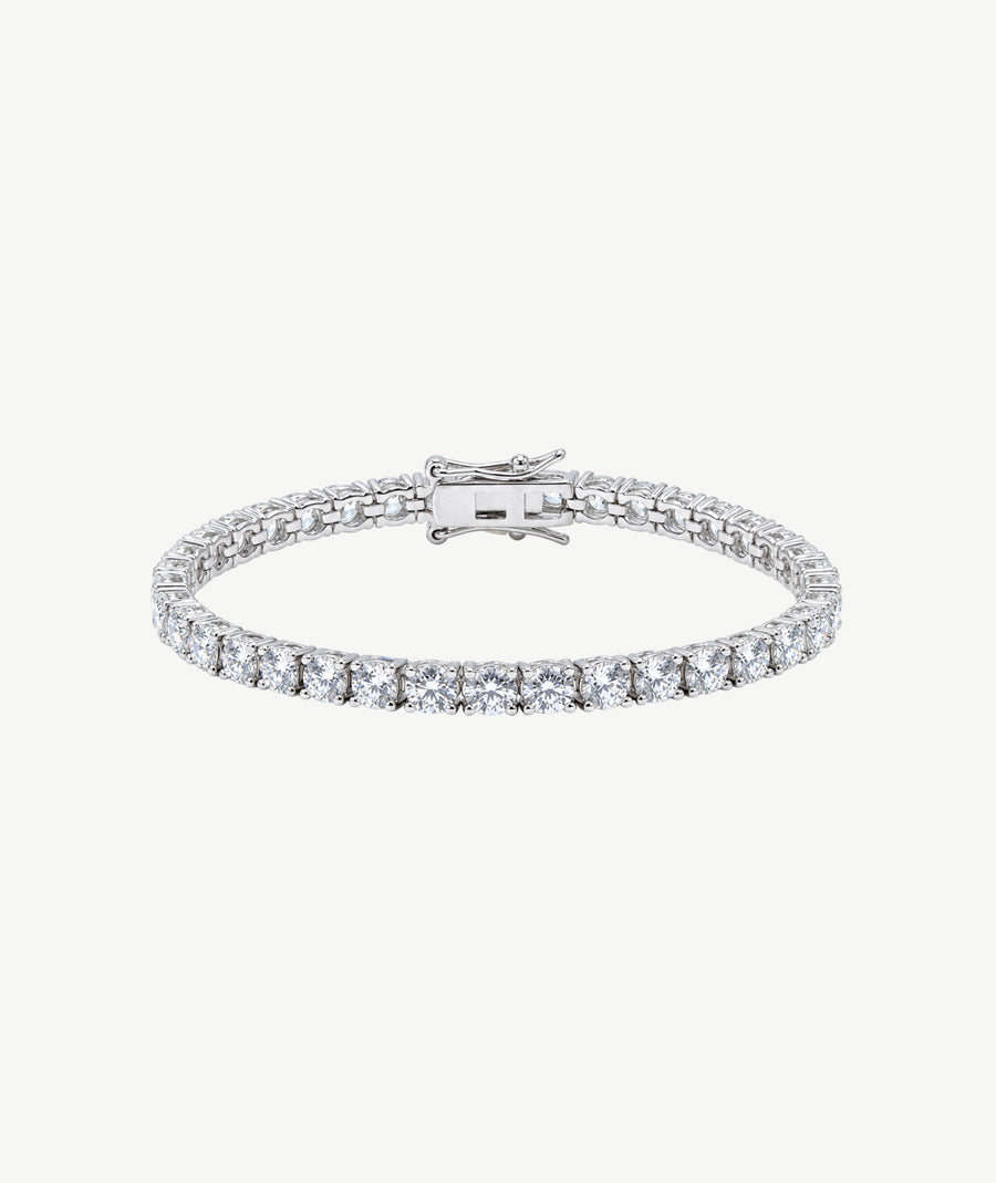 TENNIS SILVER BRACELET 3.5mm | سوار تنس فضة كلاسيكي