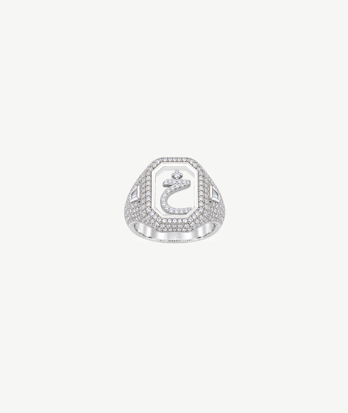 LETTER SILVER RING | خاتم فضة بتصميم حرف