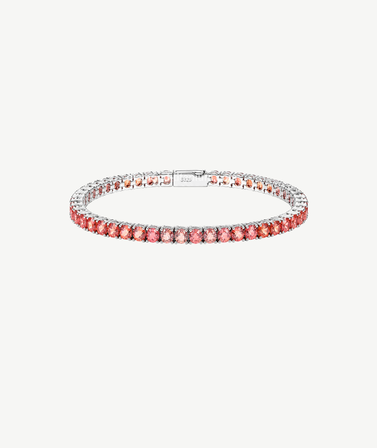 RUBY MOISSANITE FENTA SILVER BRACELET | سوار فنتا فضة بمويسانيت روبي