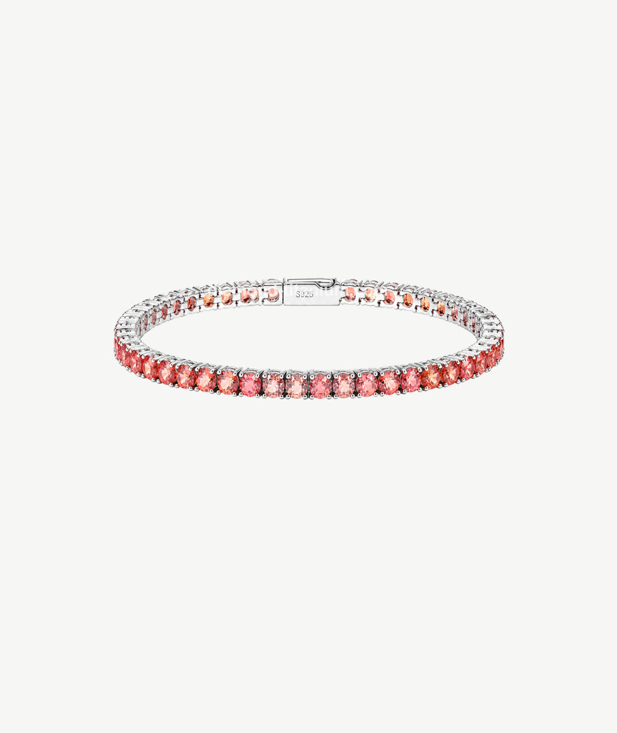 RUBY MOISSANITE FENTA SILVER BRACELET | سوار فنتا فضة بمويسانيت روبي