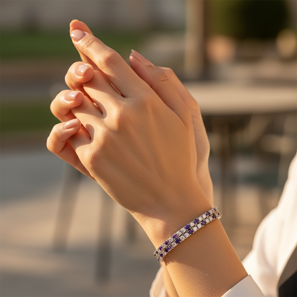 Diamond Titanium Bracelet