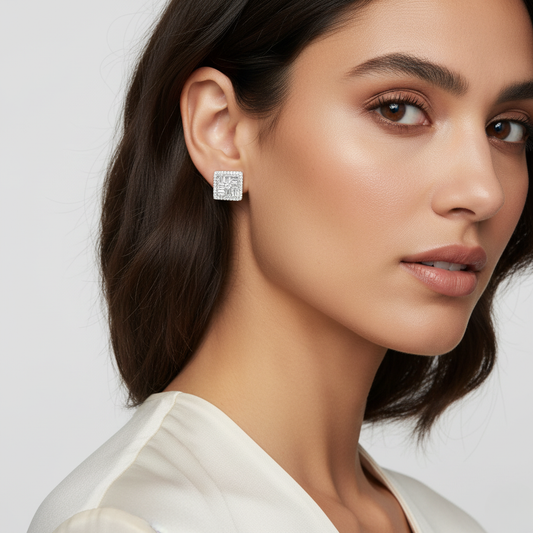 Diamond Titanium Earring