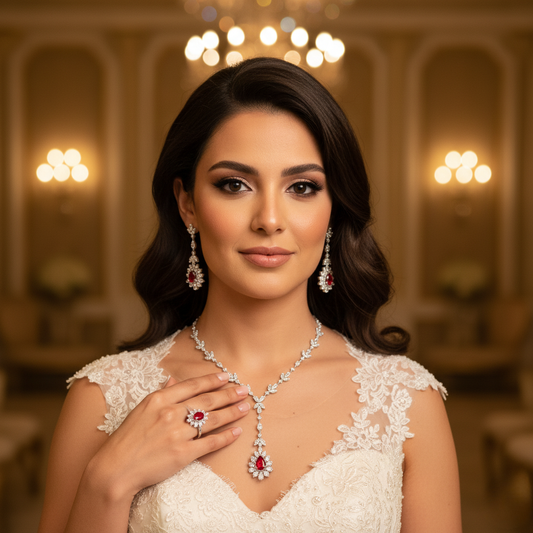 Diamond Titanium Wedding Set