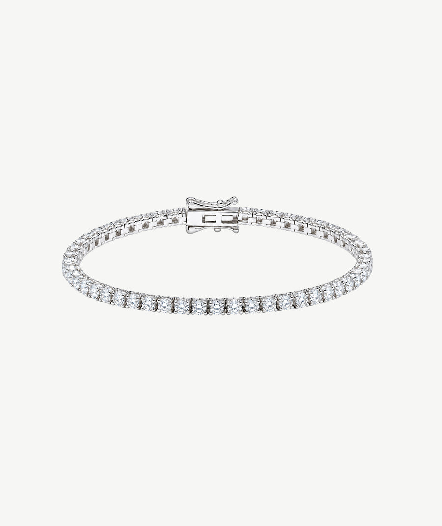 TENNIS SILVER BRACELET 1mm | سوار تنس فضة كلاسيكي