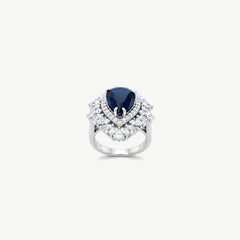 BLUE SILVER RING | خاتم فضة بحجر أزرق