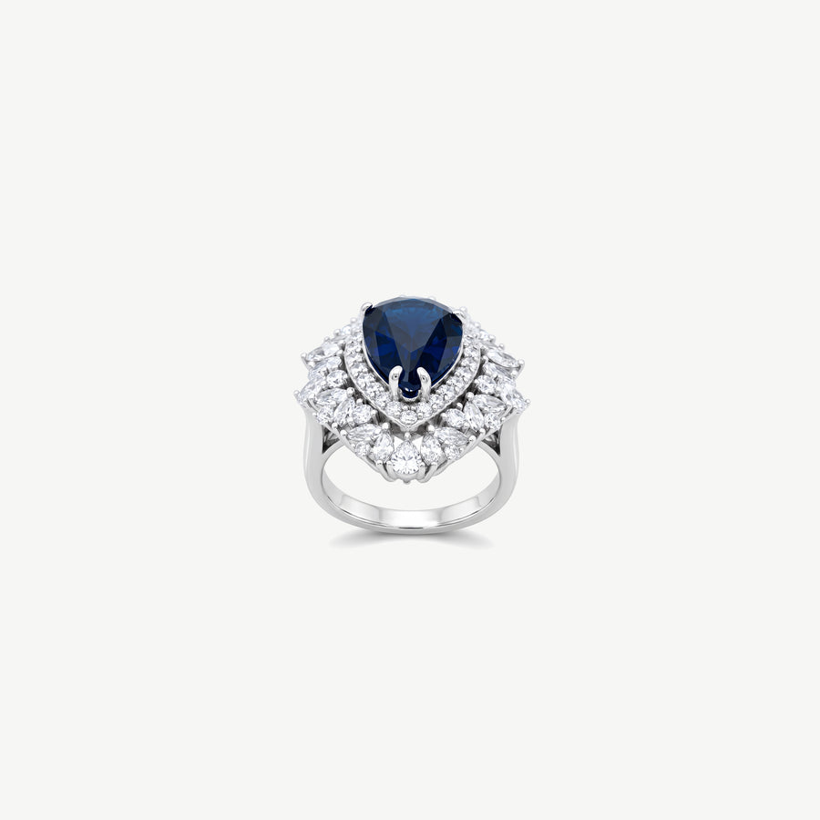 BLUE SILVER RING | خاتم فضة بحجر أزرق