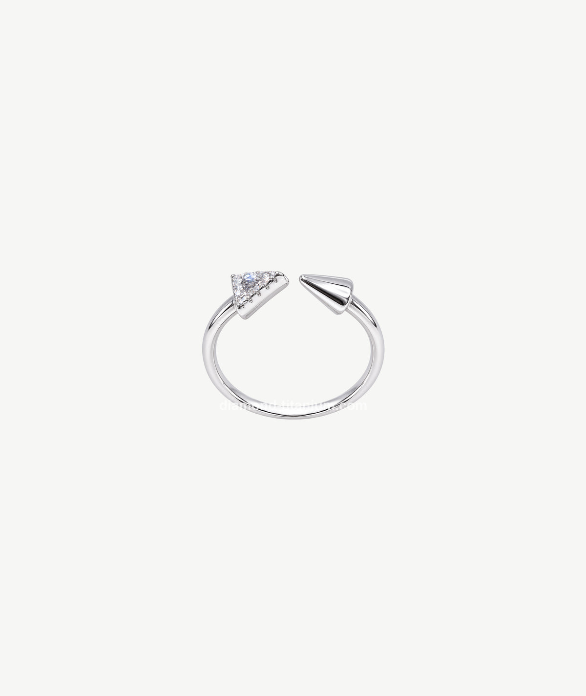 ASYMMETRIC OPEN SILVER RING | خاتم فضة مفتوح بتصميم غير متماثل
