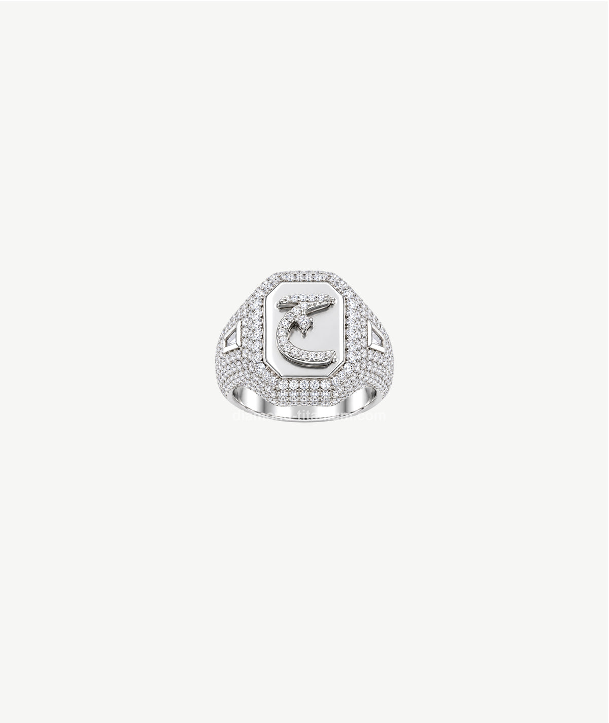 LETTER SILVER RING | خاتم فضة بتصميم حرف