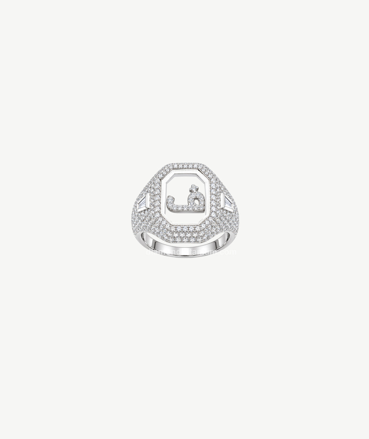 LETTER SILVER RING | خاتم فضة بتصميم حرف