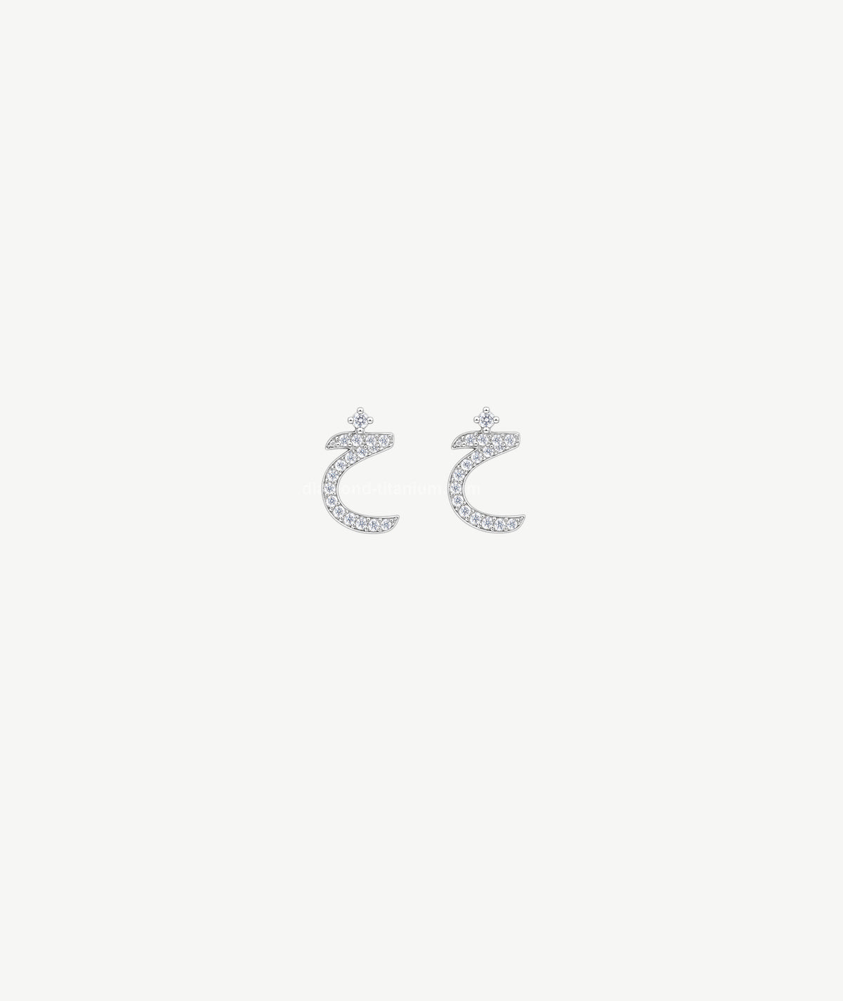 LETTER SILVER EARRINGS | أقراط فضة بتصميم حرف