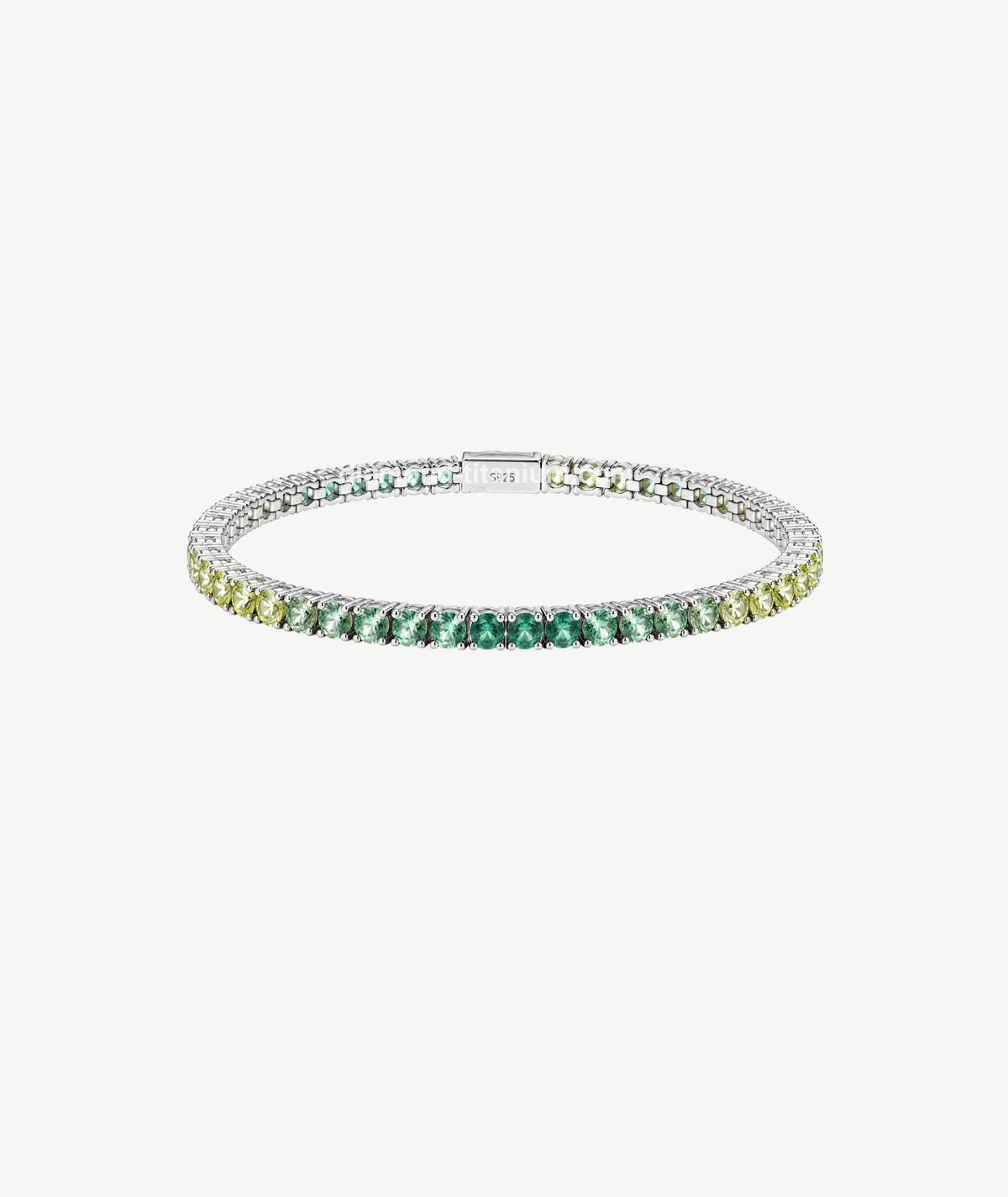 FENTA GREEN GRADIENT SILVER BRACELET | سوار فنتا فضة بتدرج أخضر