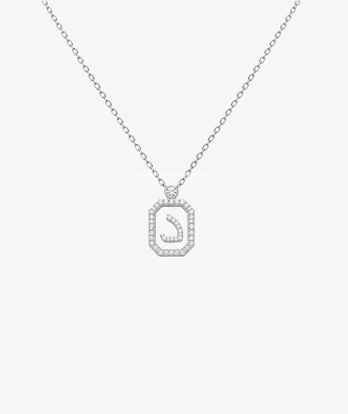 SILVER LETTER PENDANT NECKLACE | قلادة فضة بحرف