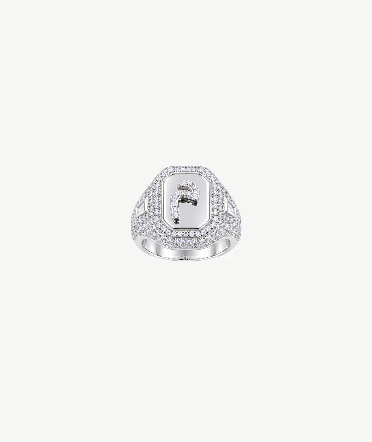 LETTER SILVER RING | خاتم فضة بتصميم حرف